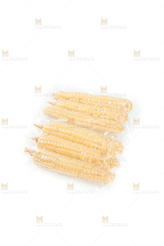 白底上的手指糯玉米