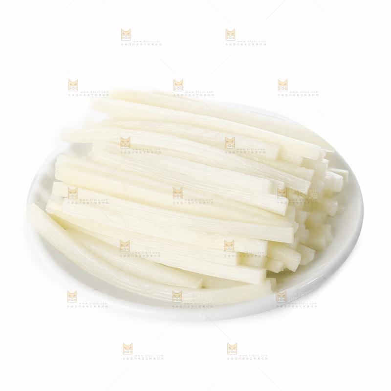 白底上的清水笋丝