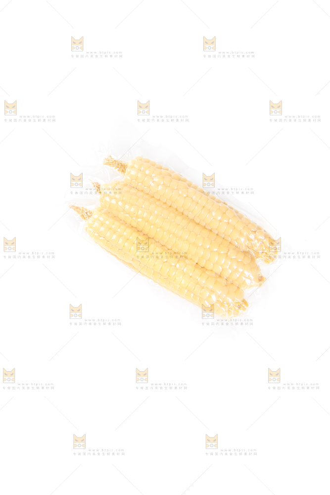 白底上的手指糯玉米