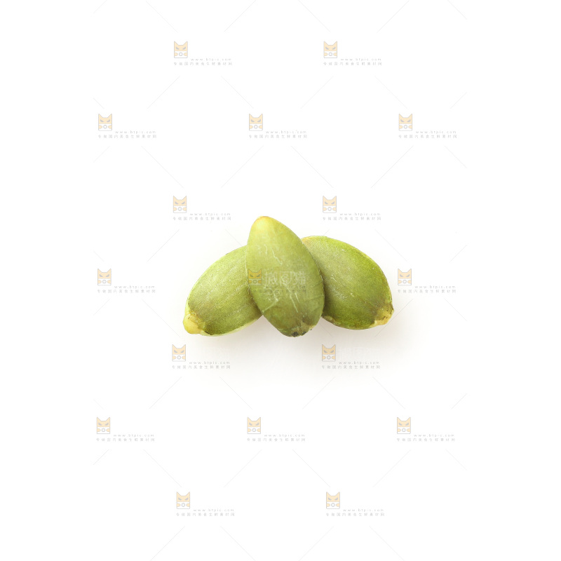 白底上的南瓜籽仁