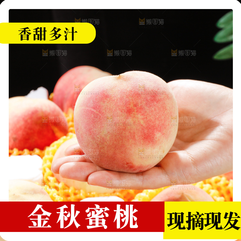 浅底上的金秋红蜜桃