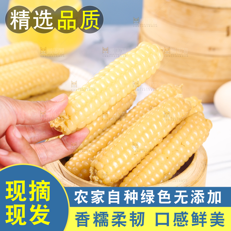 浅底上的手指糯玉米