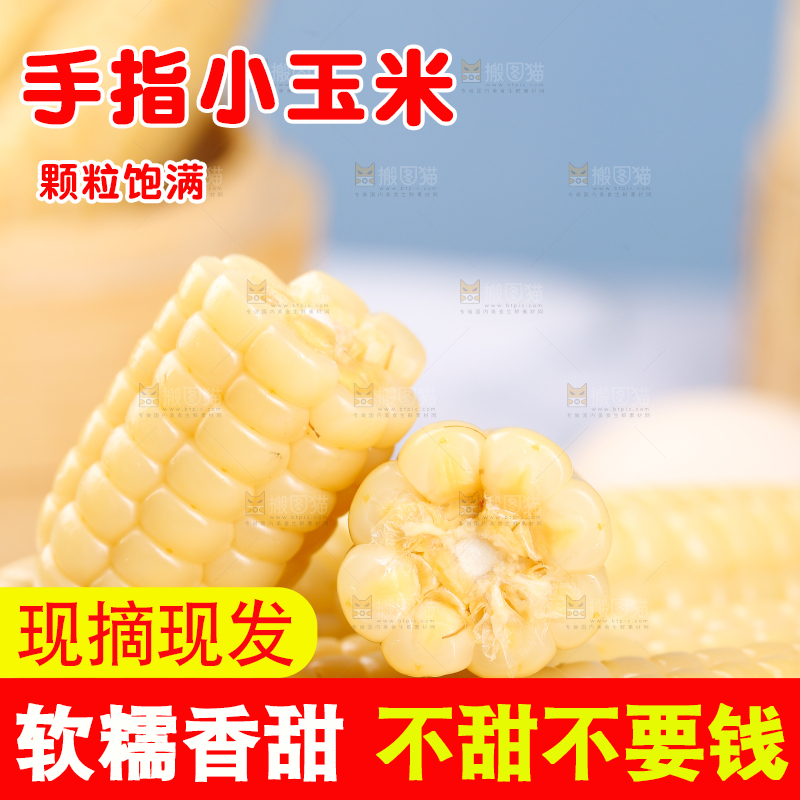 浅底上的手指糯玉米