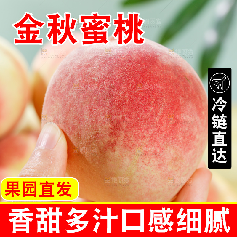 浅底上的金秋红蜜桃