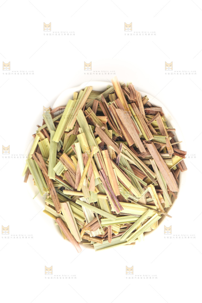 白底上的香茅草