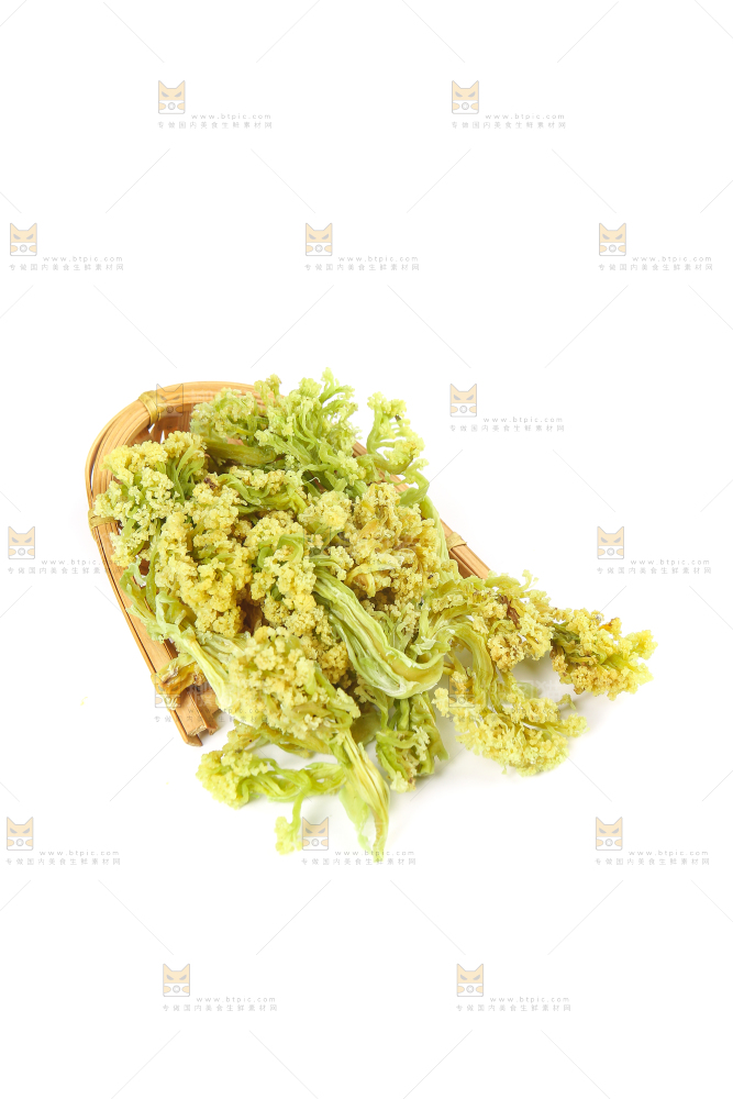 白底上的干花菜