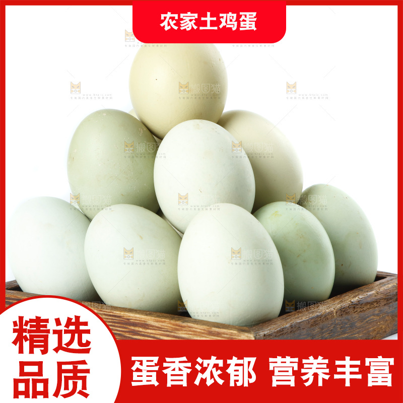白底上的土鸡蛋