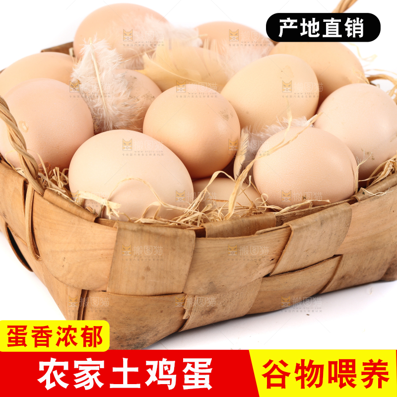 白底上的土鸡蛋