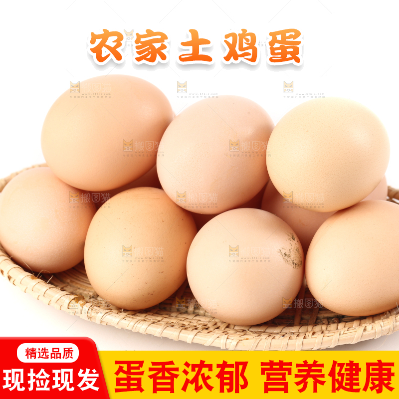 白底上的土鸡蛋