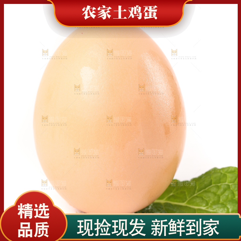 白底上的土鸡蛋