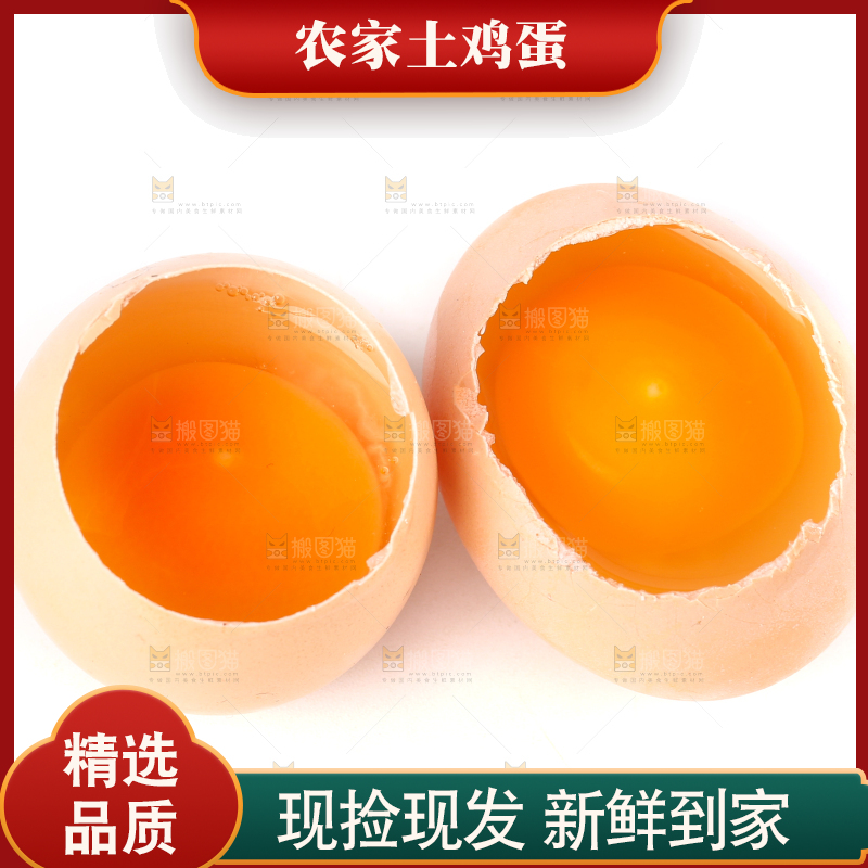 白底上的土鸡蛋