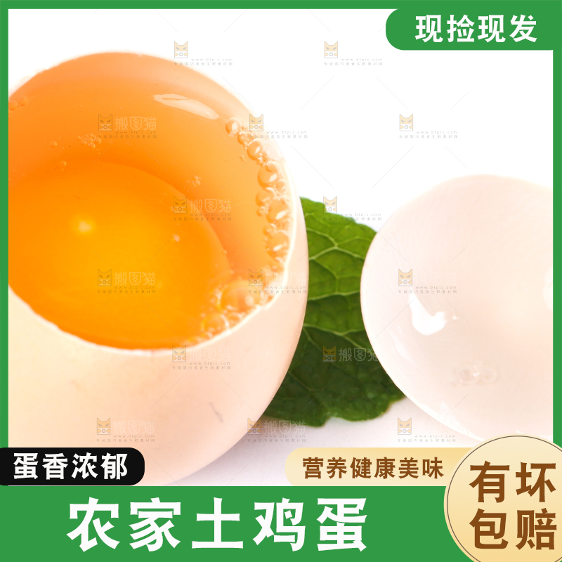 白底上的土鸡蛋