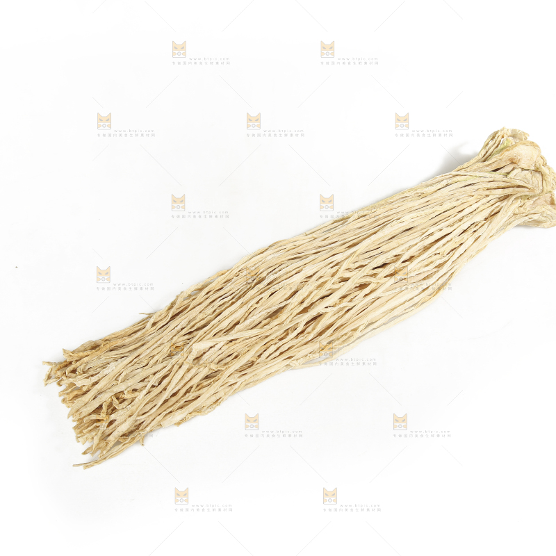 白底上的干萝卜条