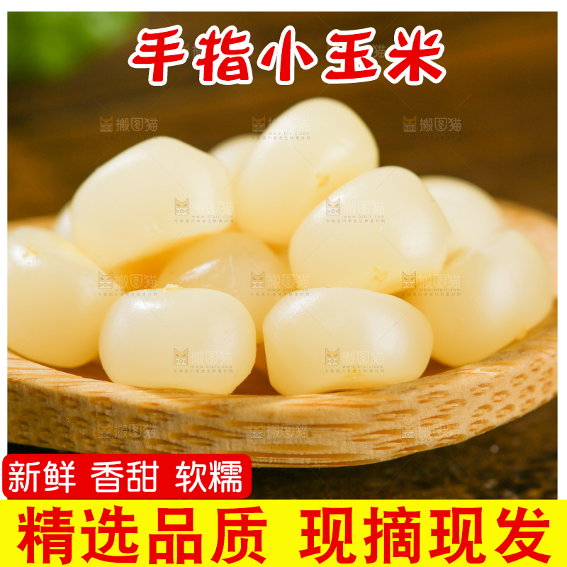 深底上的拇指小玉米