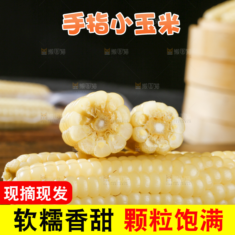 深底上的拇指小玉米