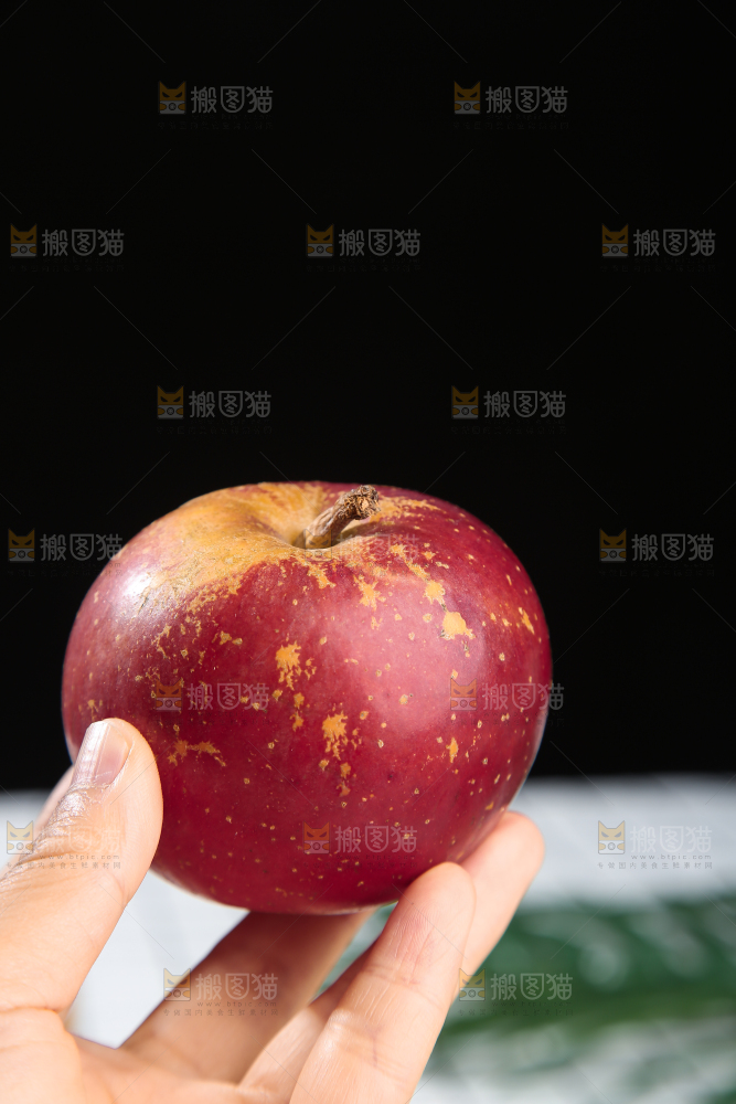 手里拿着昭通丑苹果