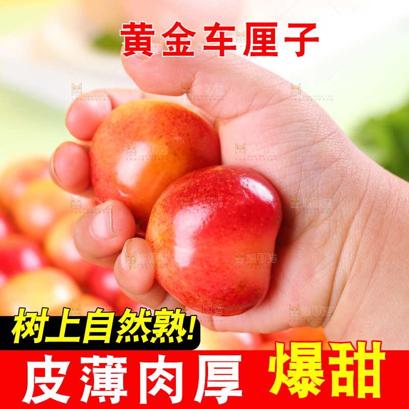 浅底上的黄金车厘子