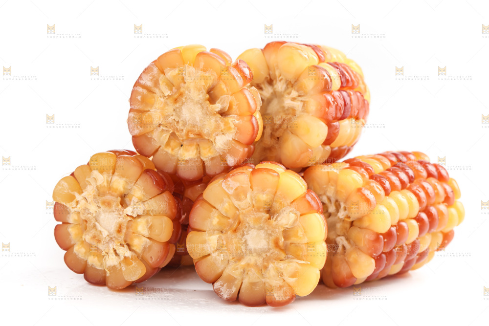 白底上的小花糯玉米