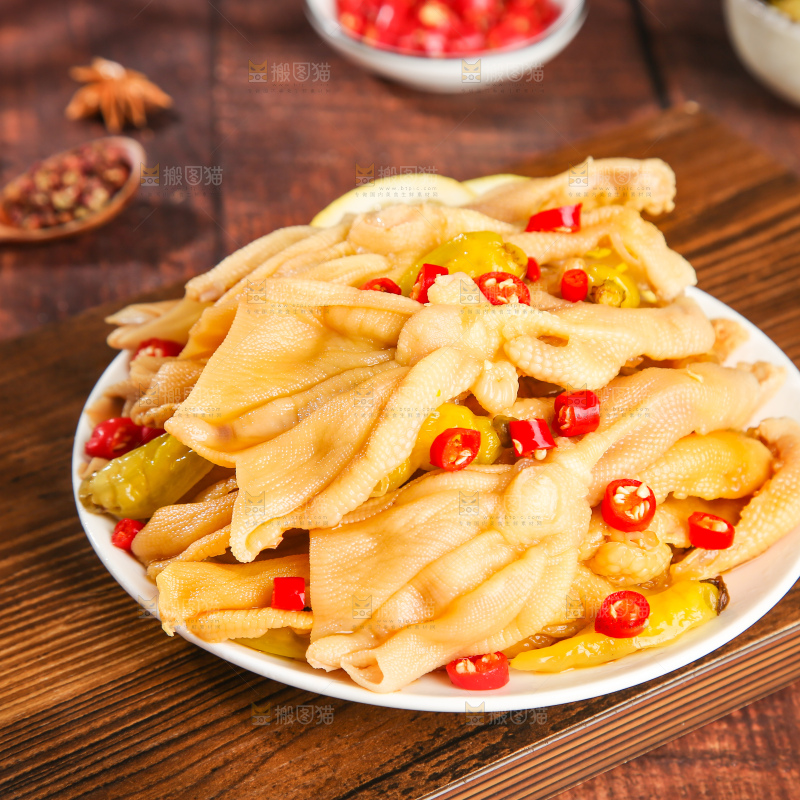 深底上的无骨鸭掌