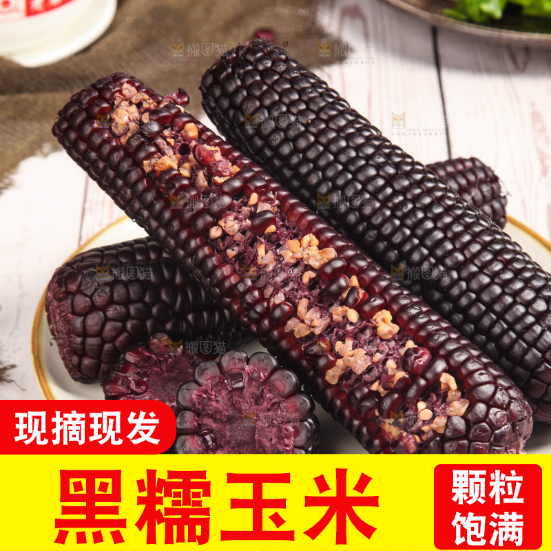 浅底上的黑糯玉米
