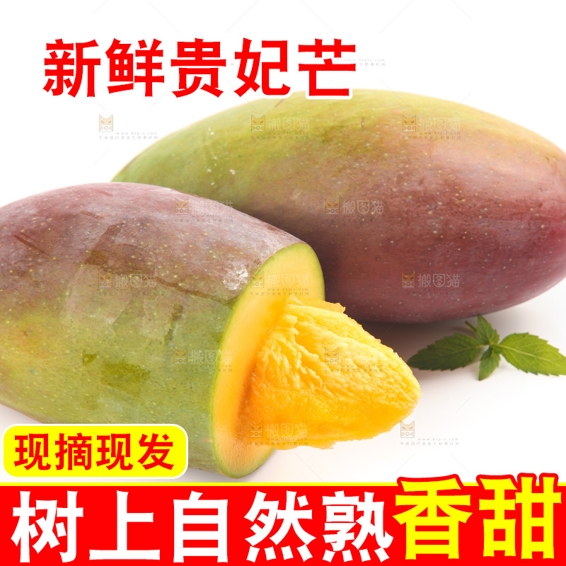 白底上的贵妃芒