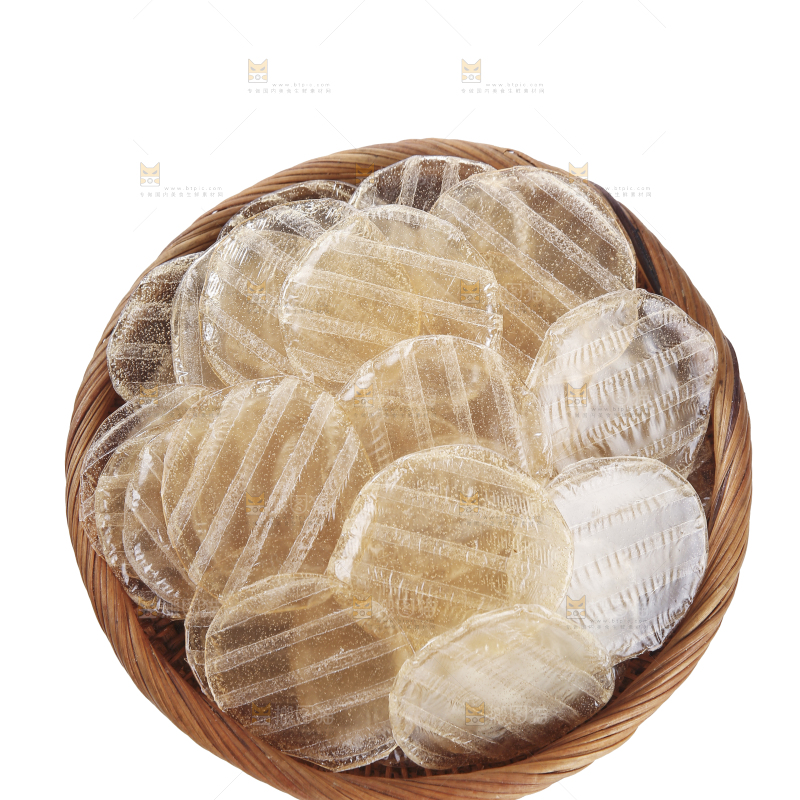 白底上的红薯粉皮