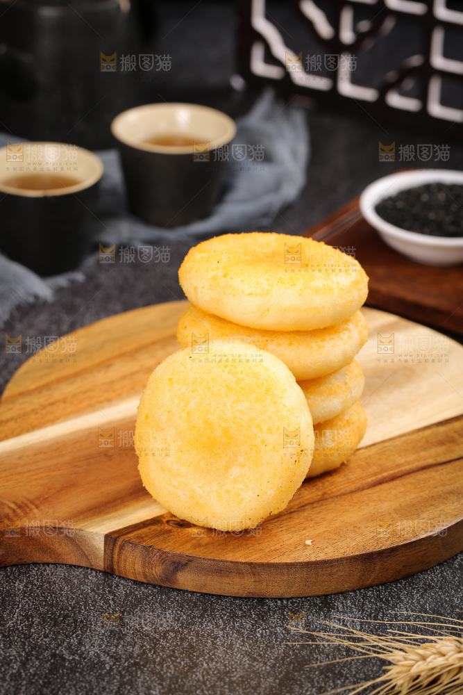 深底上的糖糕