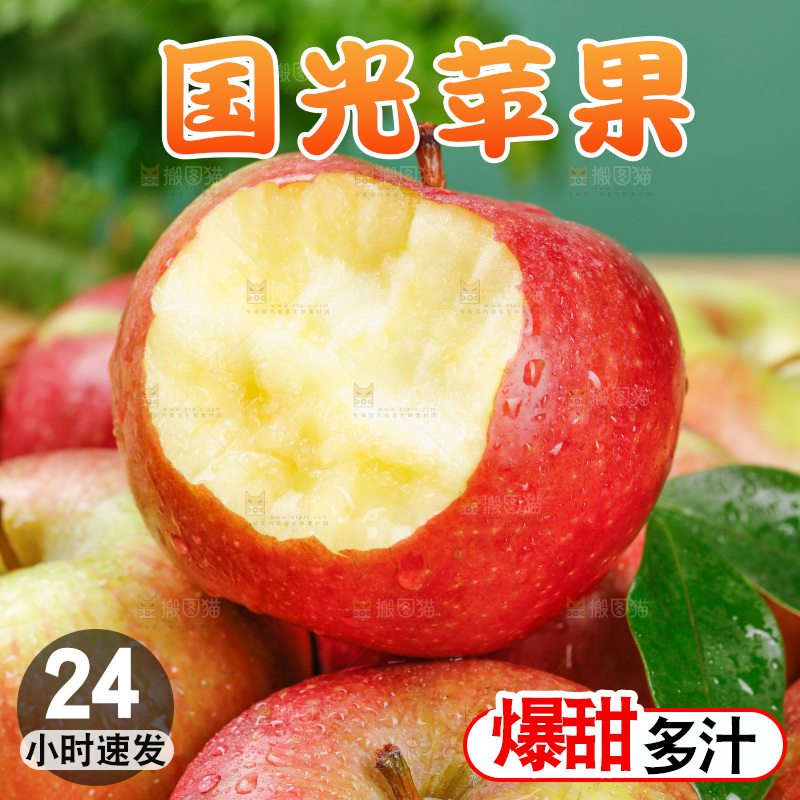 浅底上的国光苹果