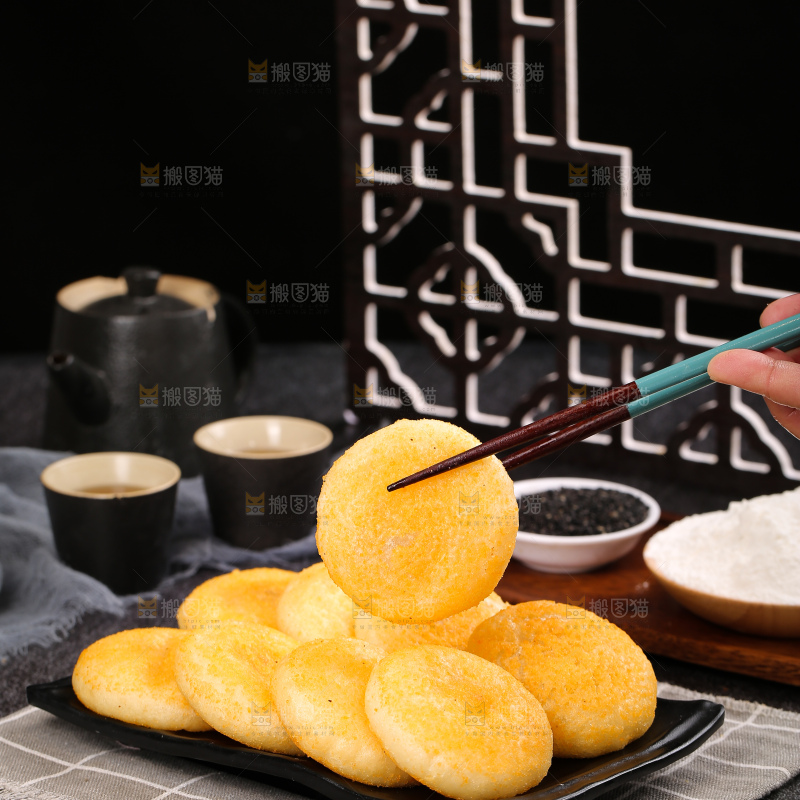 深底上的糖糕