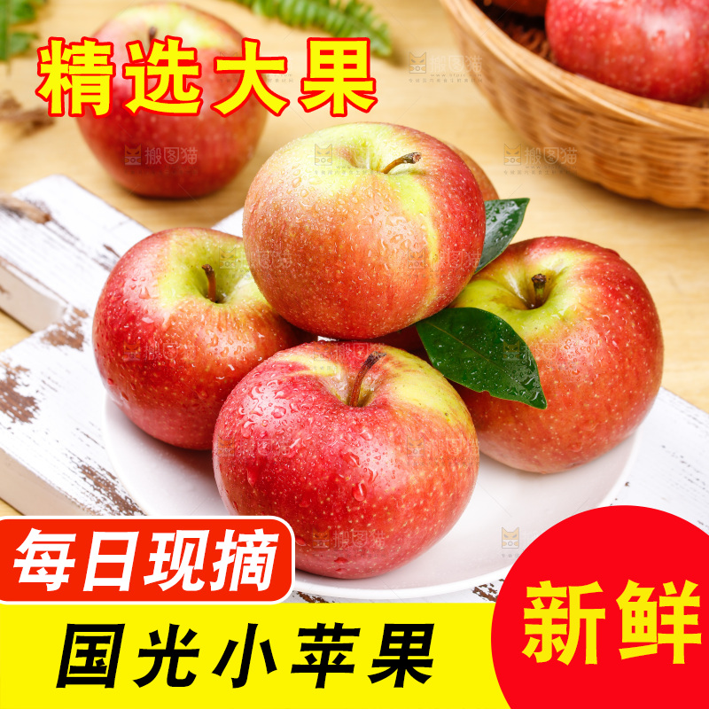 浅底上的国光苹果