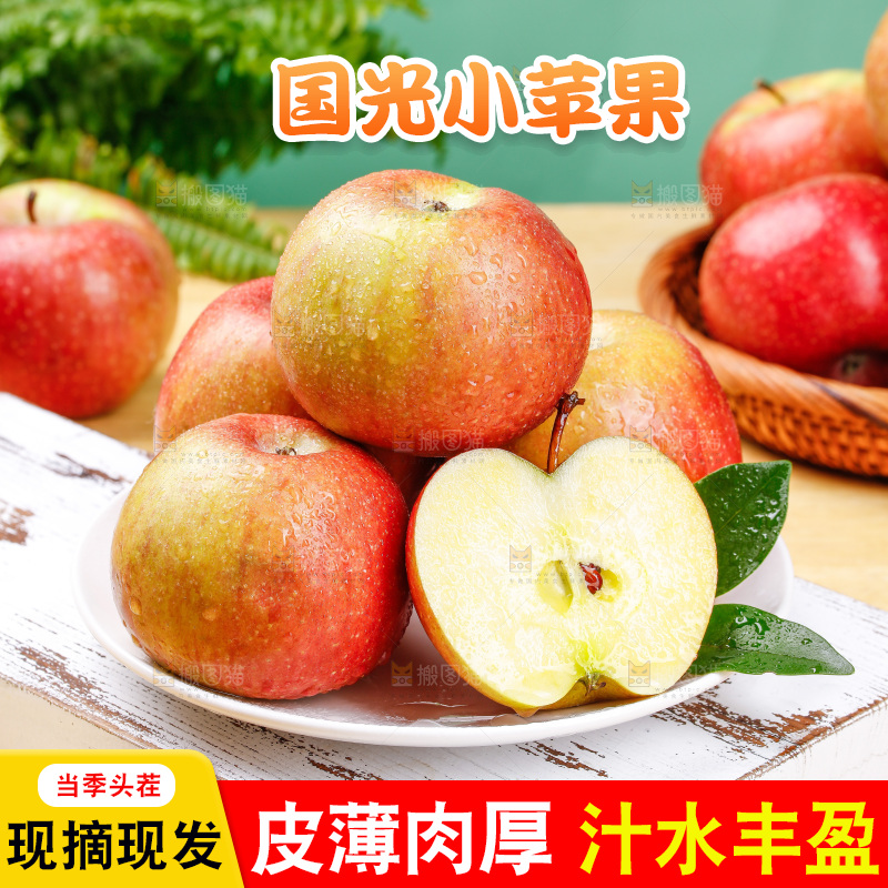 浅底上的国光苹果