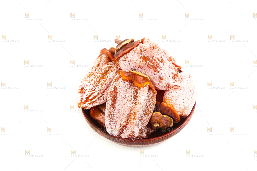 白底上的吊柿饼