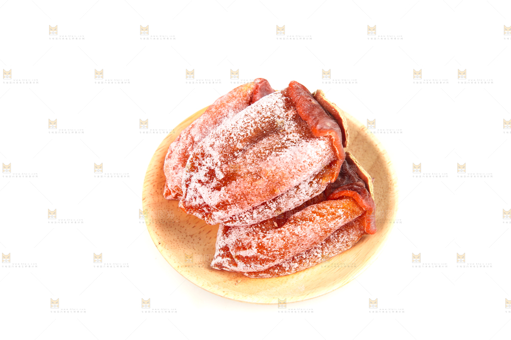 白底上的吊柿饼