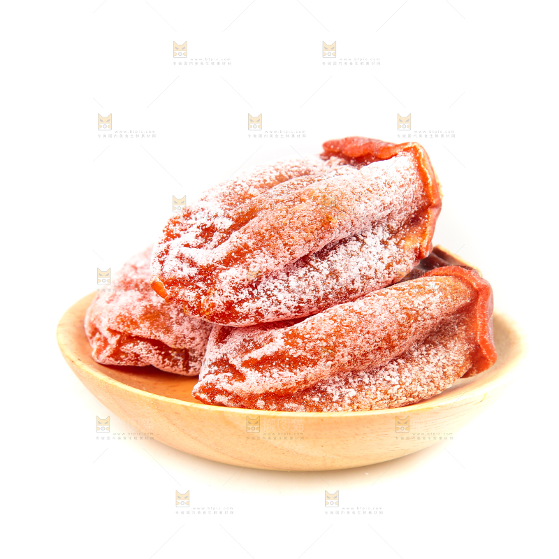 白底上的吊柿饼