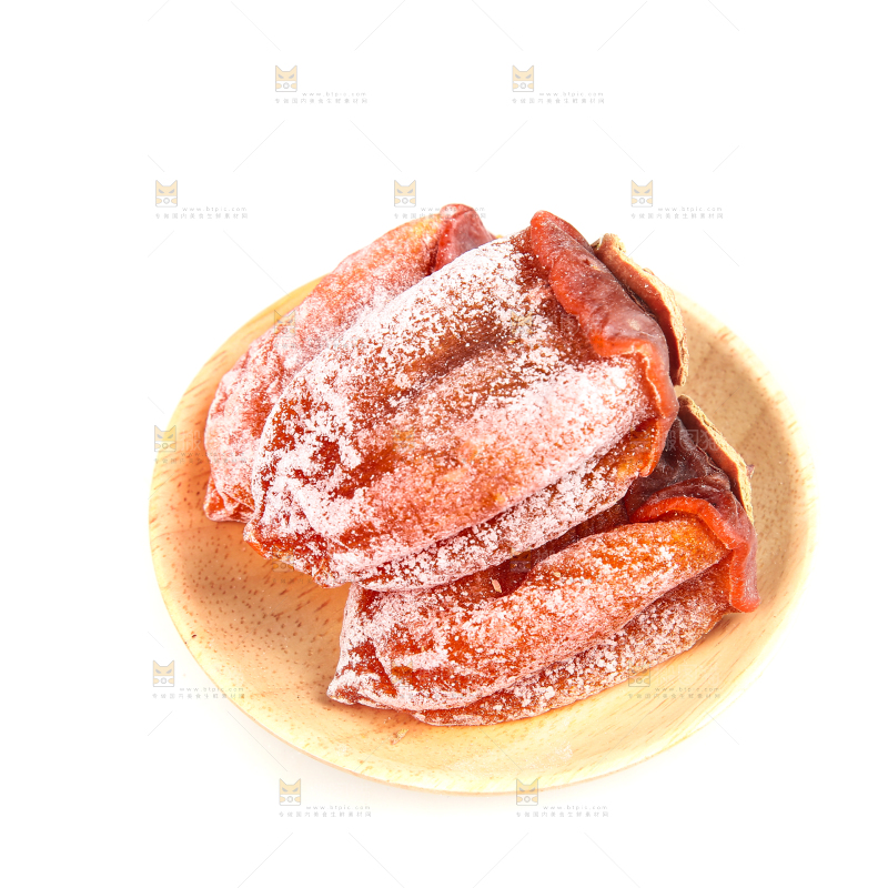 白底上的吊柿饼