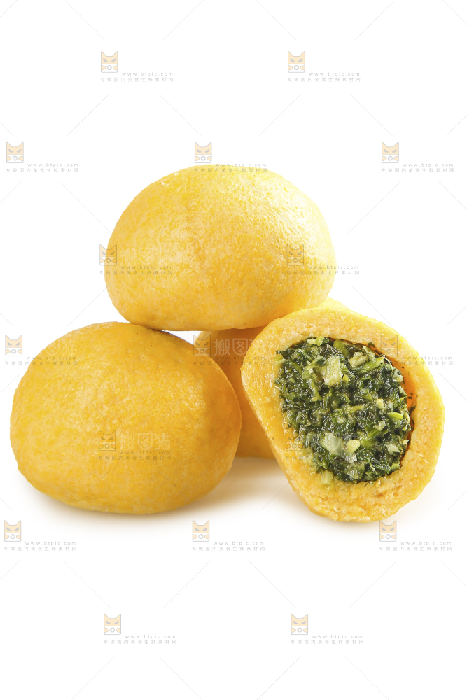 白底上的荠菜团子