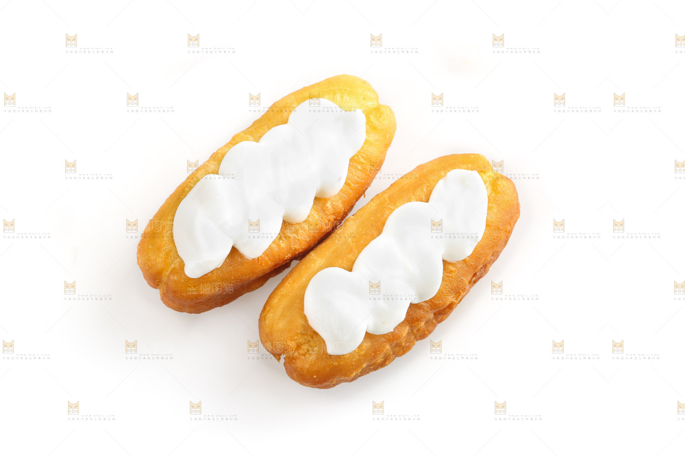 白底上的奶油油条