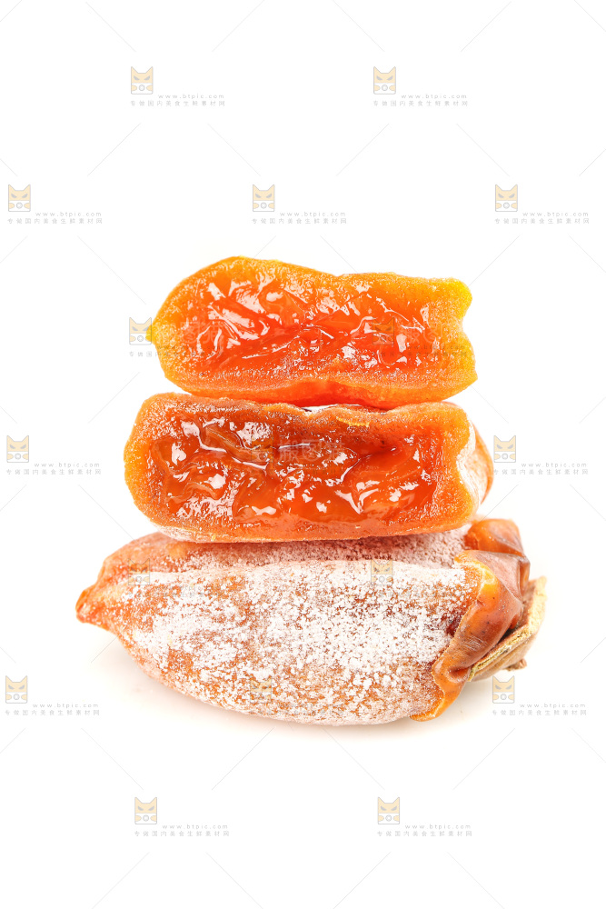 白底上的吊柿饼