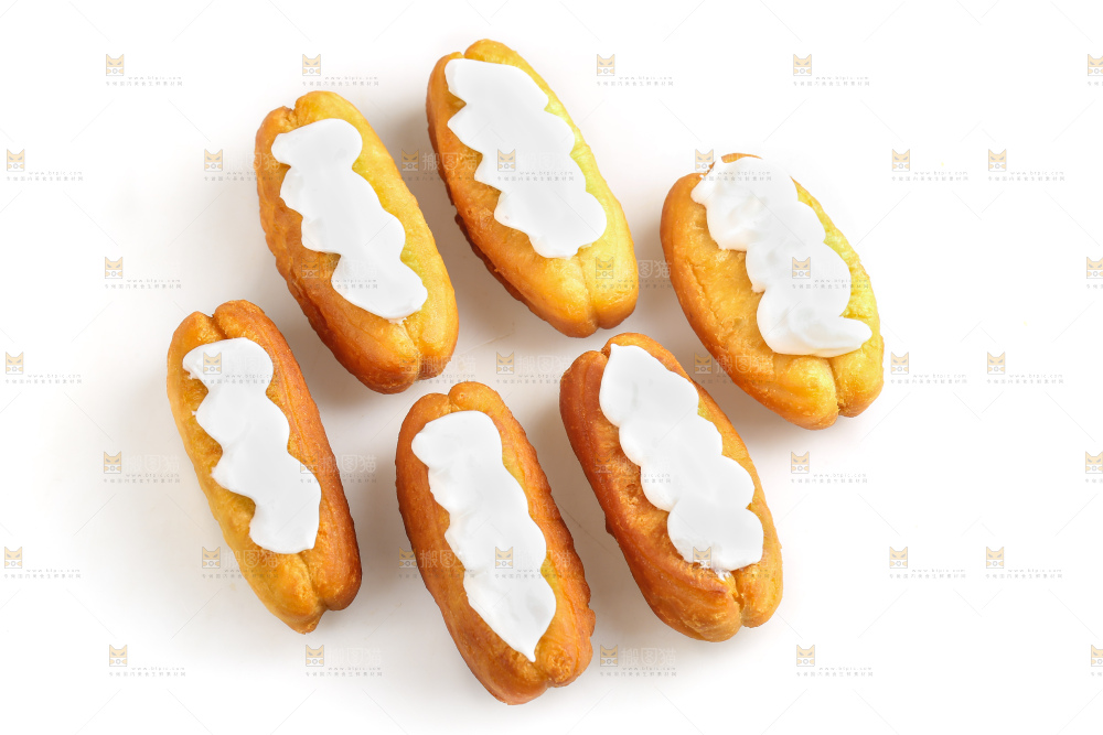 白底上的奶油油条