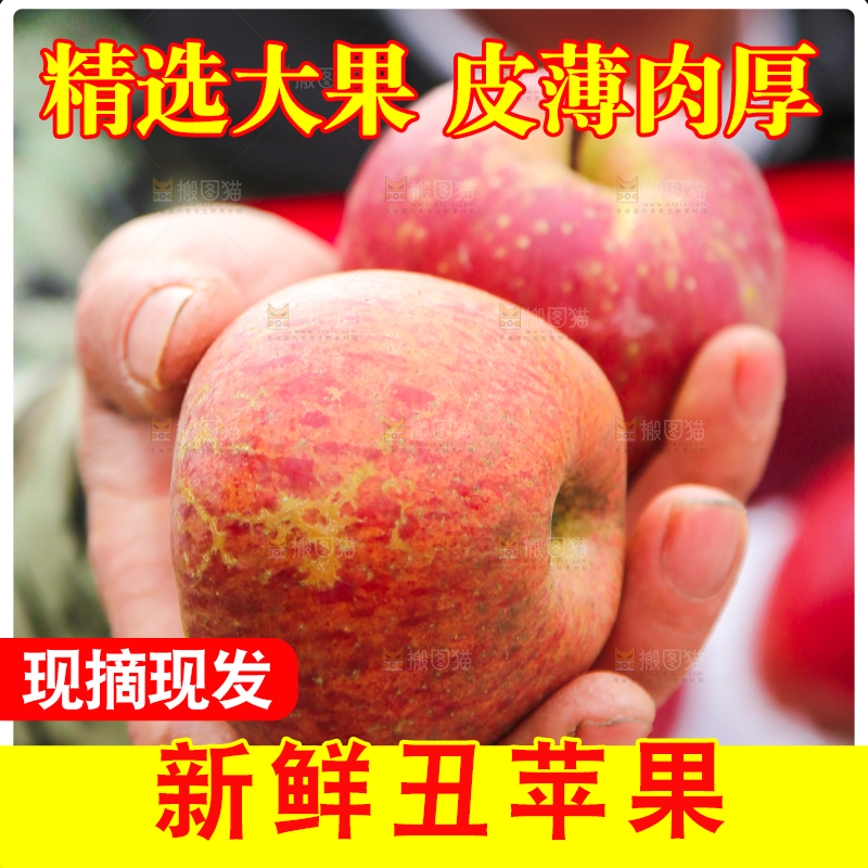手里拿着丑苹果