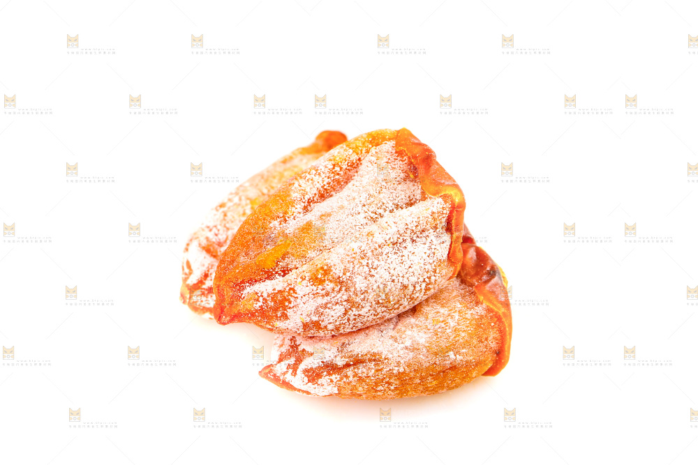 白底上的吊柿饼
