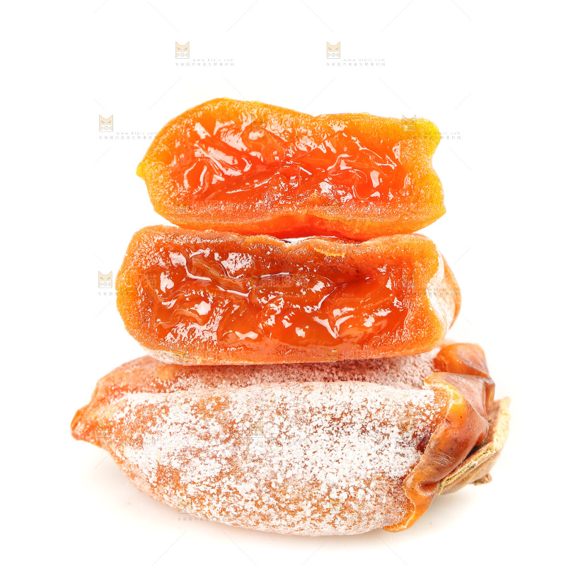 白底上的吊柿饼