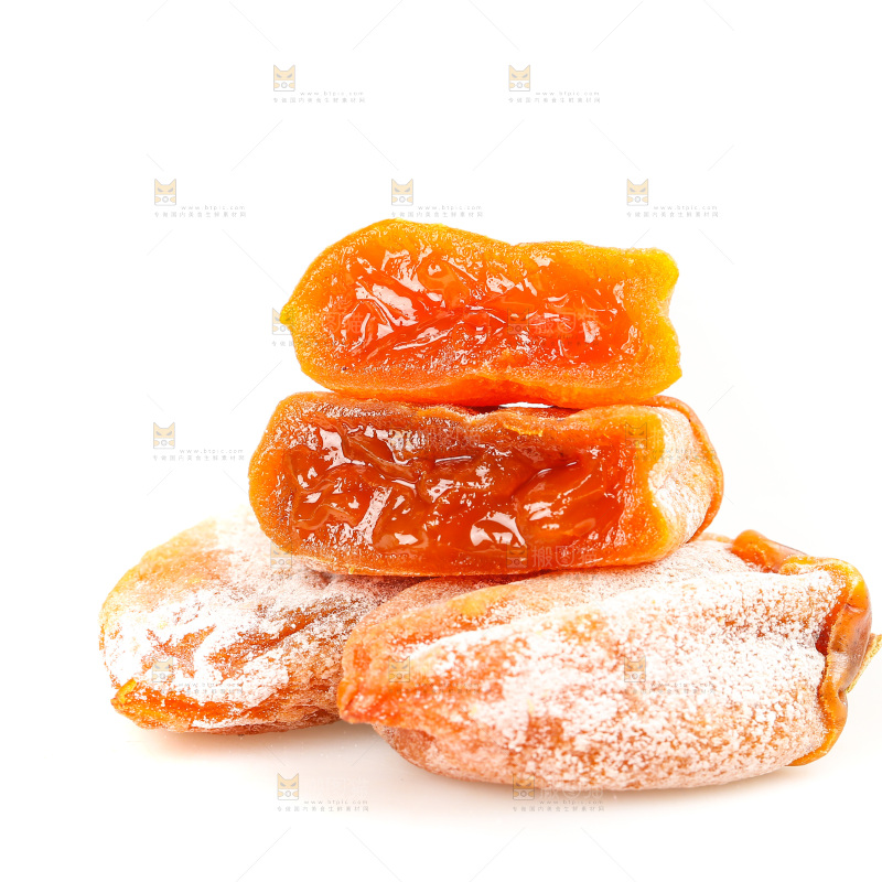 白底上的吊柿饼