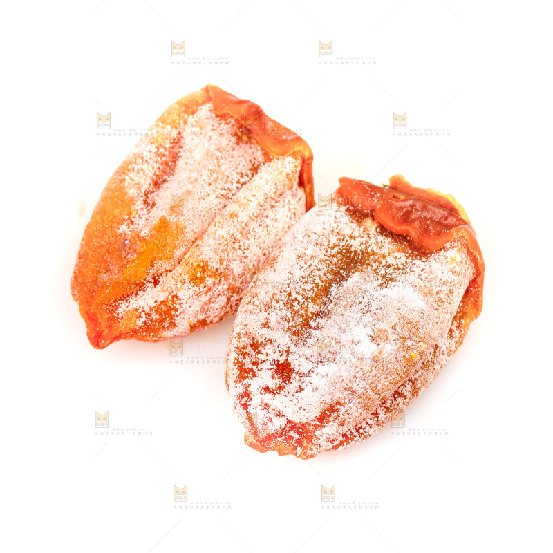 白底上的吊柿饼