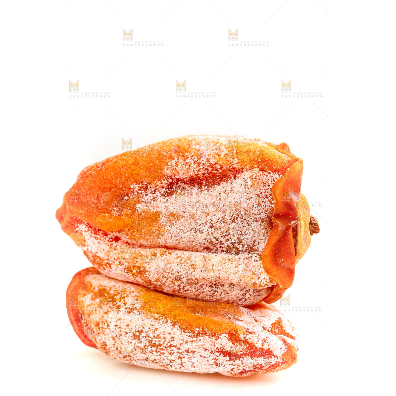 白底上的吊柿饼