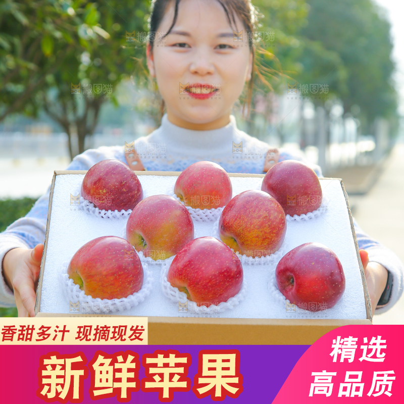 手里拿着丑苹果