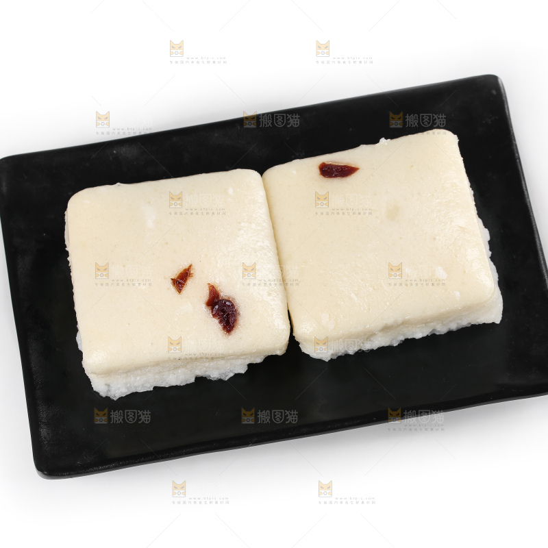 白底上的白糖发糕