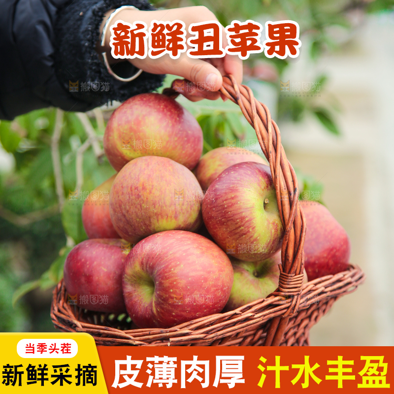 手里拿着丑苹果
