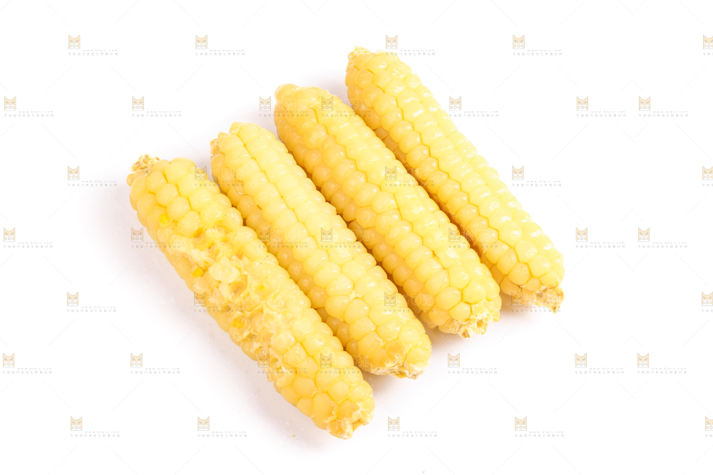 白底上的手指糯玉米
