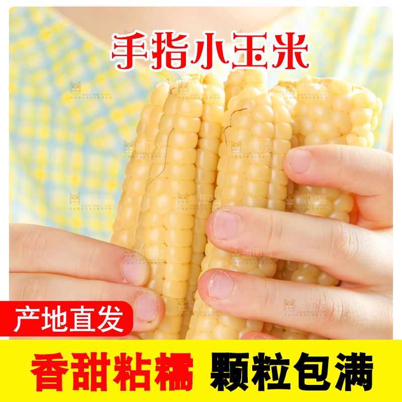 浅底上的手指糯玉米